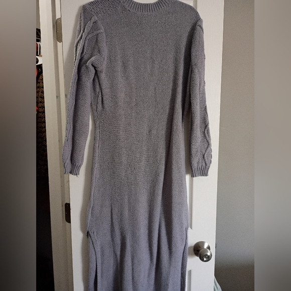 Shein Gray Knit Sweater Dress - Picture 2 of 4